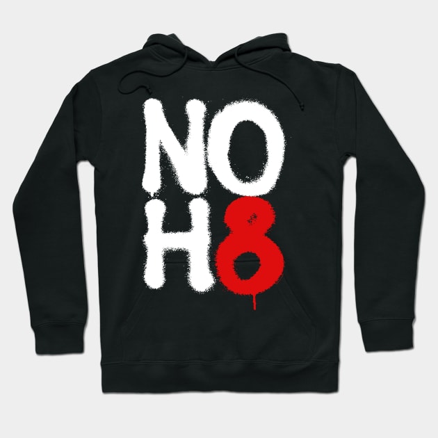 NO H8 (NO HATE) Hoodie by ROBZILLA